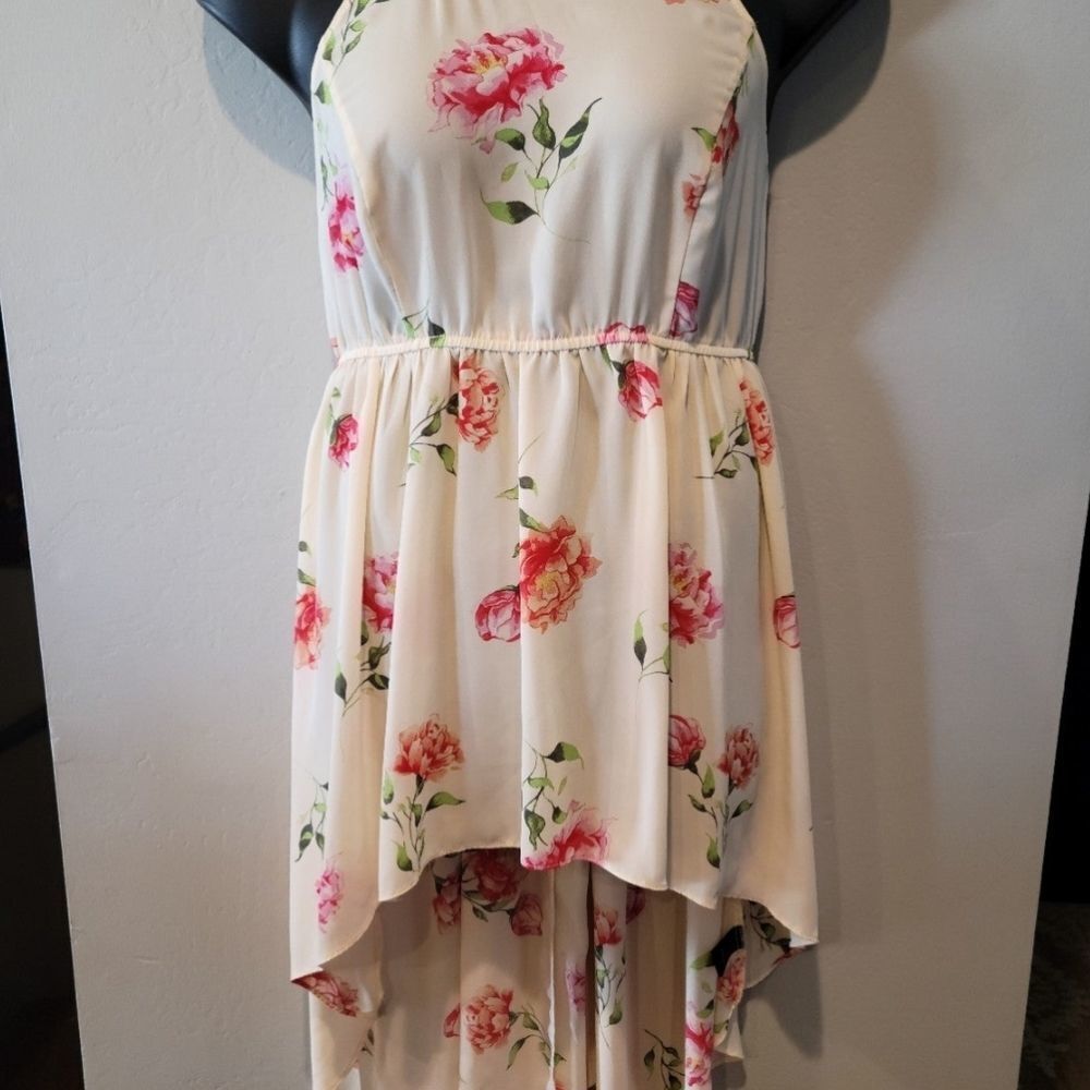 Torrid 1 Rose High Low halter tunic top - Picture 2 of 9